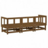 3-tlg. Garten-Lounge-Set Honigbraun Massivholz Kiefer