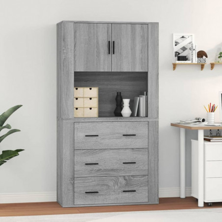 Highboard Grau Sonoma Holzwerkstoff