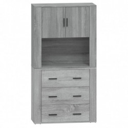 Highboard Grau Sonoma Holzwerkstoff