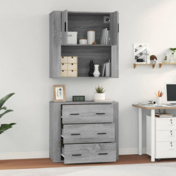 Highboard Grau Sonoma Holzwerkstoff