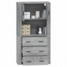 Highboard Grau Sonoma Holzwerkstoff