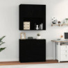 Highboard Schwarz Holzwerkstoff