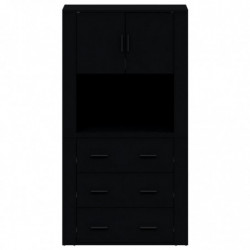 Highboard Schwarz Holzwerkstoff