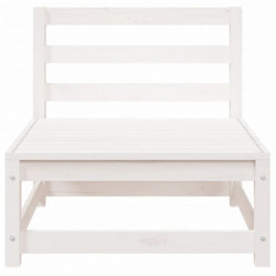 Gartensofa 2-Sitzer Weiß Massivholz Kiefer