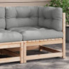 Garten-Ecksofa mit Kissen Massivholz Kiefer