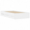 Bettgestell mit Schubladen Weiß 100x200 cm Holzwerkstoff