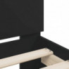 Bettgestell mit Kopfteil Schwarz 200x200 cm Holzwerkstoff