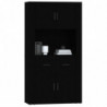 Highboard Schwarz Holzwerkstoff