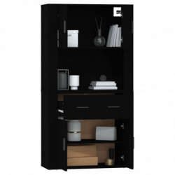 Highboard Schwarz Holzwerkstoff