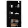 Highboard Schwarz Holzwerkstoff