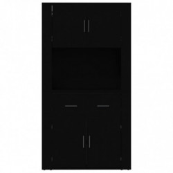 Highboard Schwarz Holzwerkstoff