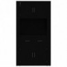 Highboard Schwarz Holzwerkstoff