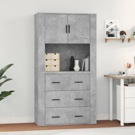 Highboard Betongrau Holzwerkstoff