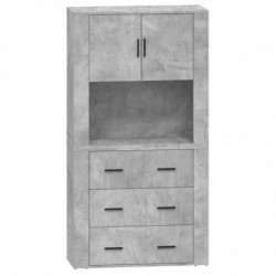 Highboard Betongrau Holzwerkstoff