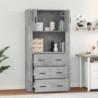 Highboard Betongrau Holzwerkstoff