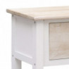 Sideboard Natur und Weiß 115x30x76 cm Holz