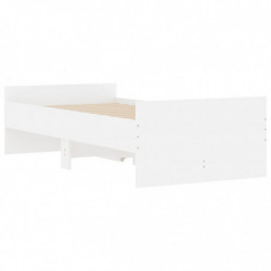 Bettgestell mit Schubladen Weiß 100x200 cm