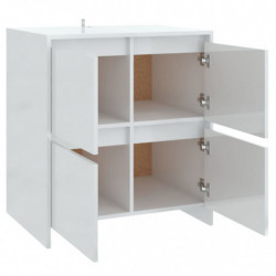 Sideboards 2 Stk. Hochglanz-Weiß 70x41x75 cm Holzwerkstoff
