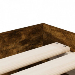 Bettgestell mit Schubladen Räuchereiche 90x190 cm Holzwerkstoff