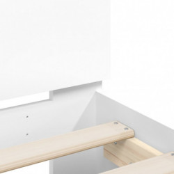 Bettgestell mit Kopfteil Weiß 180x200 cm Holzwerkstoff