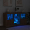 Sideboard mit LED-Leuchten Braun Eichen-Optik 123x37x67 cm