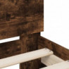 Bettgestell mit Kopfteil Räuchereiche 180x200 cm Holzwerkstoff