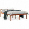 Seniorenbett Wachsbraun 140x190 cm Massivholz Kiefer