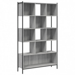 Bücherregal Grau Sonoma 102x28x172 cm Holzwerkstoff