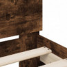 Bettgestell mit Kopfteil Räuchereiche 160x200 cm Holzwerkstoff