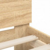 Bettgestell mit Kopfteil Sonoma-Eiche 150x200 cm Holzwerkstoff
