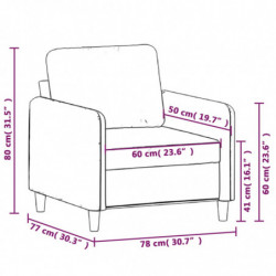 Sessel Dunkelgrün 60 cm Samt