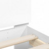 Bettgestell mit Kopfteil Weiß 135 x 190 cm Holzwerkstoff