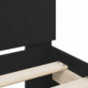Bettgestell mit Kopfteil Schwarz 135x190 cm Holzwerkstoff
