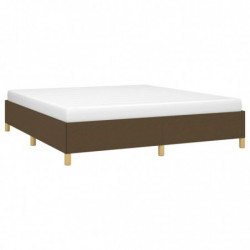 Boxspringbett Dunkelbraun 160x200 cm Stoff