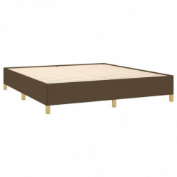 Boxspringbett Dunkelbraun 160x200 cm Stoff