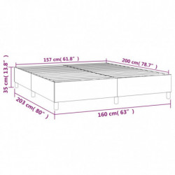 Boxspringbett Dunkelbraun 160x200 cm Stoff