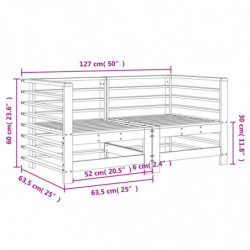 Garten-Ecksofas 2 Stk. Massivholz Douglasie