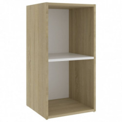 TV-Schränke 4 Stk. Weiß Sonoma-Eiche 72x35x36,5cm Holzwerkstoff