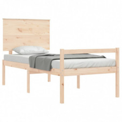 Seniorenbett mit Kopfteil Massivholz