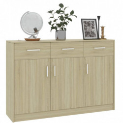 Sideboard Sonoma-Eiche 110x30x75 cm Holzwerkstoff