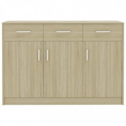 Sideboard Sonoma-Eiche 110x30x75 cm Holzwerkstoff