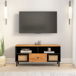 TV-Schrank 100x33x46 cm Massivholz Akazie