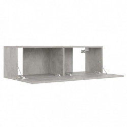 3-tlg. TV-Schrank-Set Betongrau Holzwerkstoff