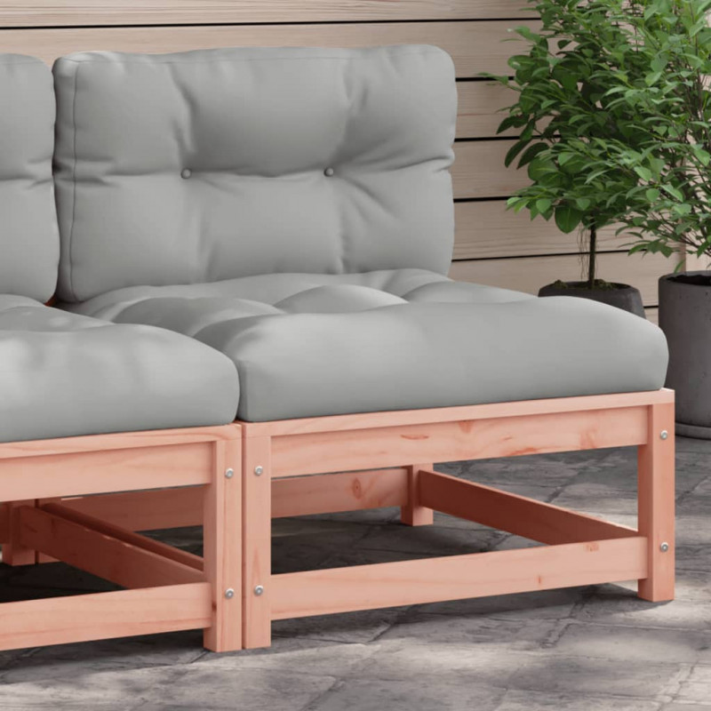 Gartensofa ohne Armlehnen mit Kissen Massivholz Douglasie