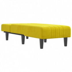 Chaiselongue Gelb Samt