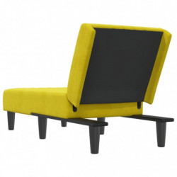 Chaiselongue Gelb Samt