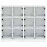 Bücherregal mit Türen Weiß 136x37x109 cm Holzwerkstoff