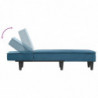 Chaiselongue Blau Samt