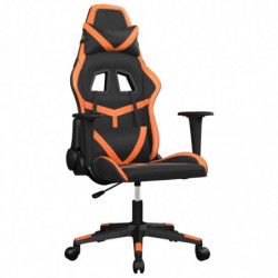 Gaming-Stuhl Schwarz und Orange Kunstleder