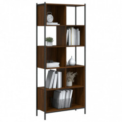 Bücherregal Braun Eichen-Optik 72x28x172 cm Holzwerkstoff